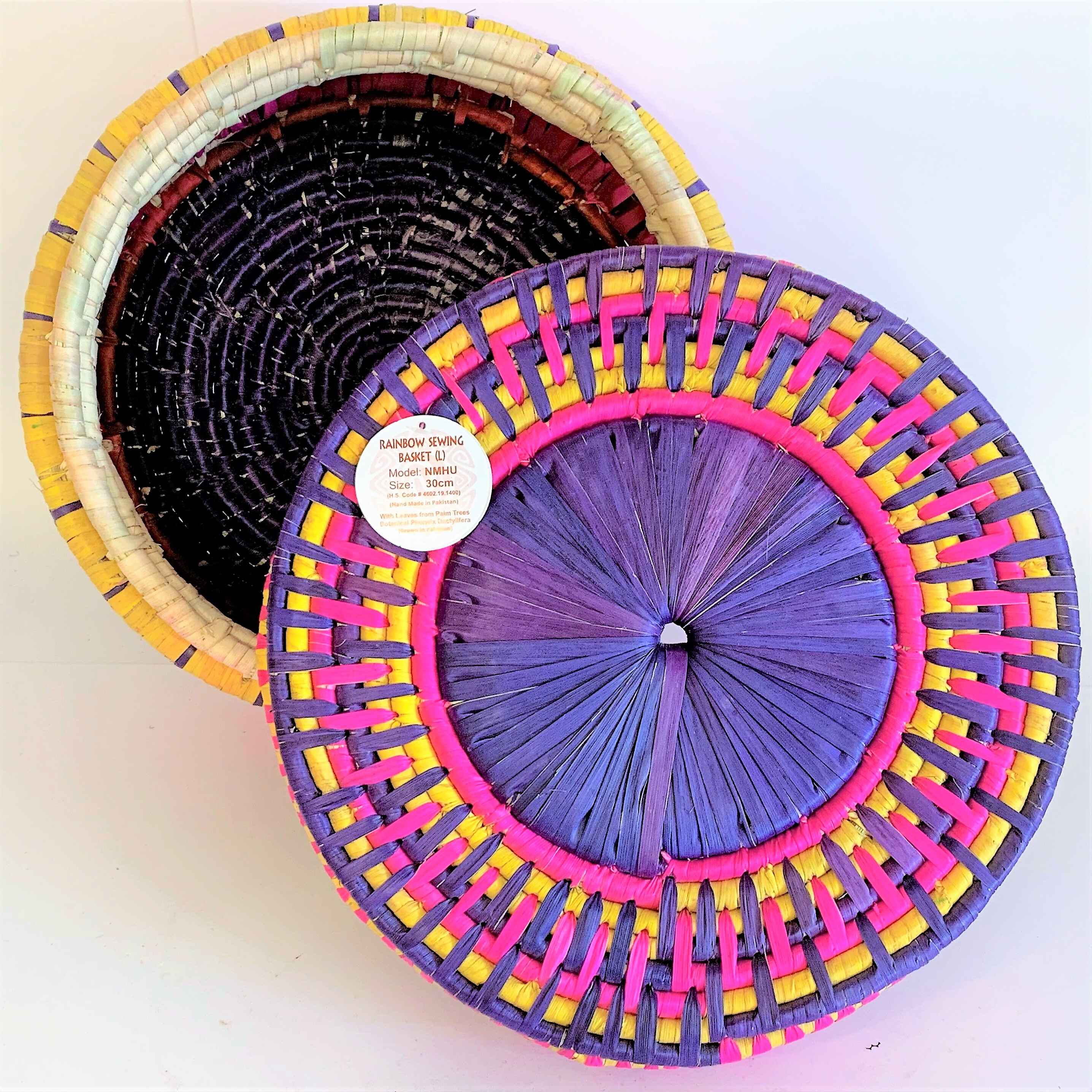 HAND WOVEN SARAIKI BASKETS WITH LID (PATARI) (NMHU)